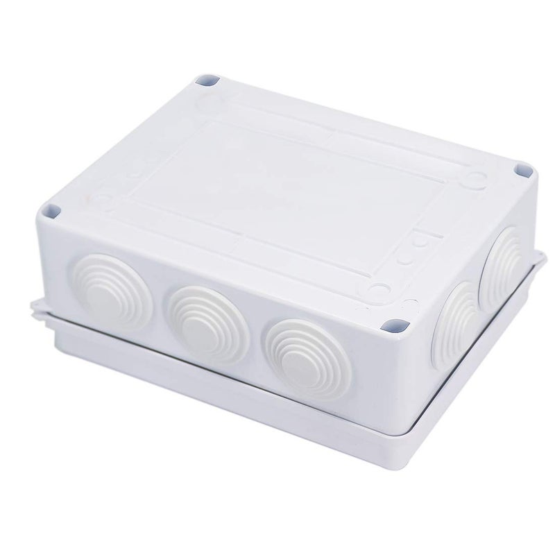 Zulkit Junction Box ABS Plastic Dustproof Waterproof IP65 Universal Electrical Boxes Project Enclosure White 7.9 x 6.1 x 3.1 inch (200 x155 x 80mm) - Image 3